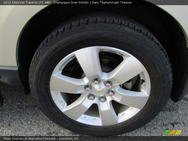 Champagne Silver Metallic / Dark Titanium/Light Titanium 2013 Chevrolet Traverse LTZ AWD