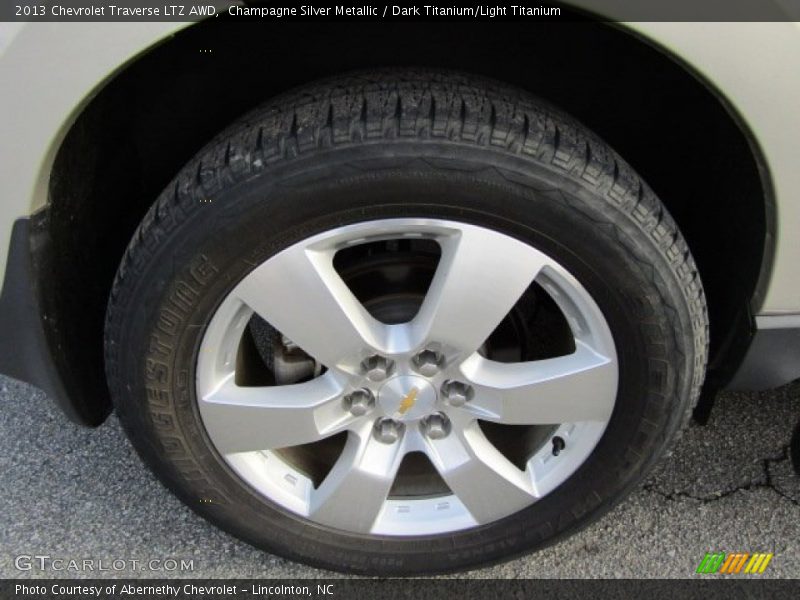 Champagne Silver Metallic / Dark Titanium/Light Titanium 2013 Chevrolet Traverse LTZ AWD