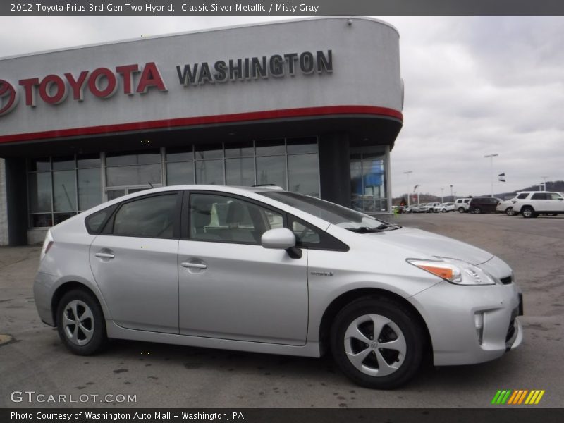 Classic Silver Metallic / Misty Gray 2012 Toyota Prius 3rd Gen Two Hybrid