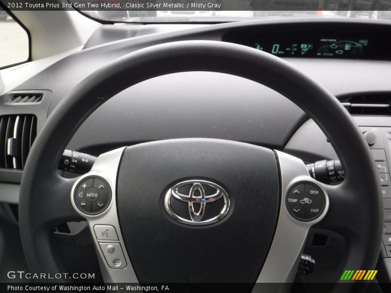 Classic Silver Metallic / Misty Gray 2012 Toyota Prius 3rd Gen Two Hybrid