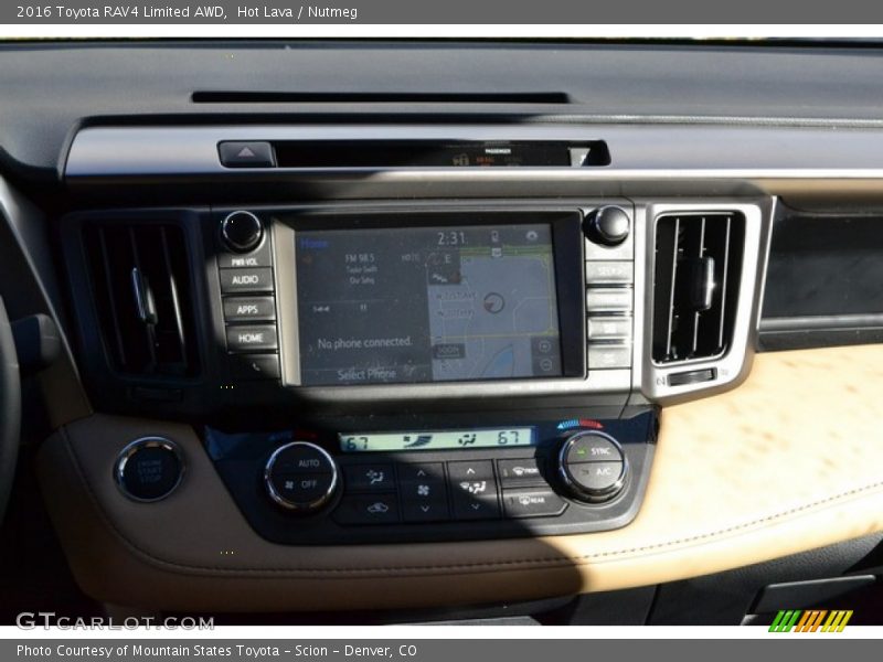 Controls of 2016 RAV4 Limited AWD