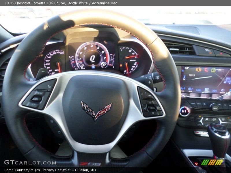 Arctic White / Adrenaline Red 2016 Chevrolet Corvette Z06 Coupe