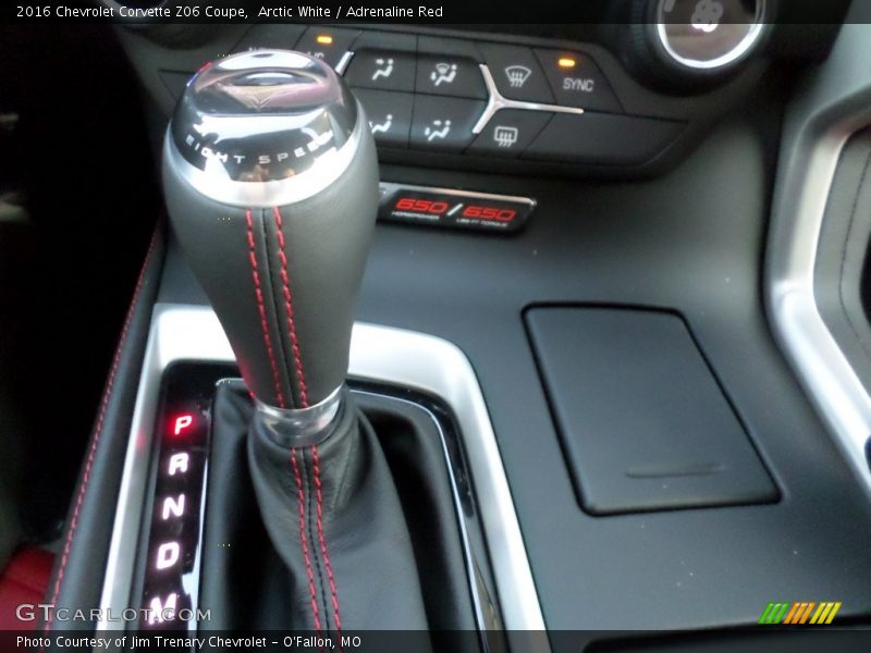 Arctic White / Adrenaline Red 2016 Chevrolet Corvette Z06 Coupe