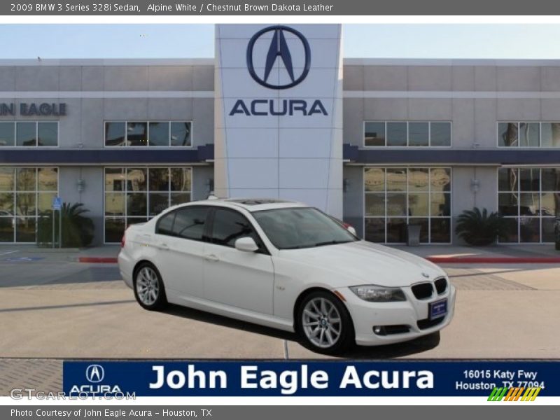Alpine White / Chestnut Brown Dakota Leather 2009 BMW 3 Series 328i Sedan