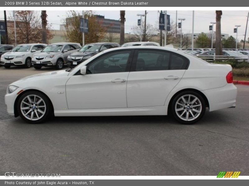 Alpine White / Chestnut Brown Dakota Leather 2009 BMW 3 Series 328i Sedan