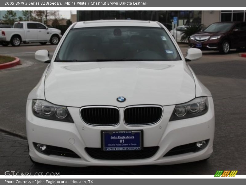 Alpine White / Chestnut Brown Dakota Leather 2009 BMW 3 Series 328i Sedan