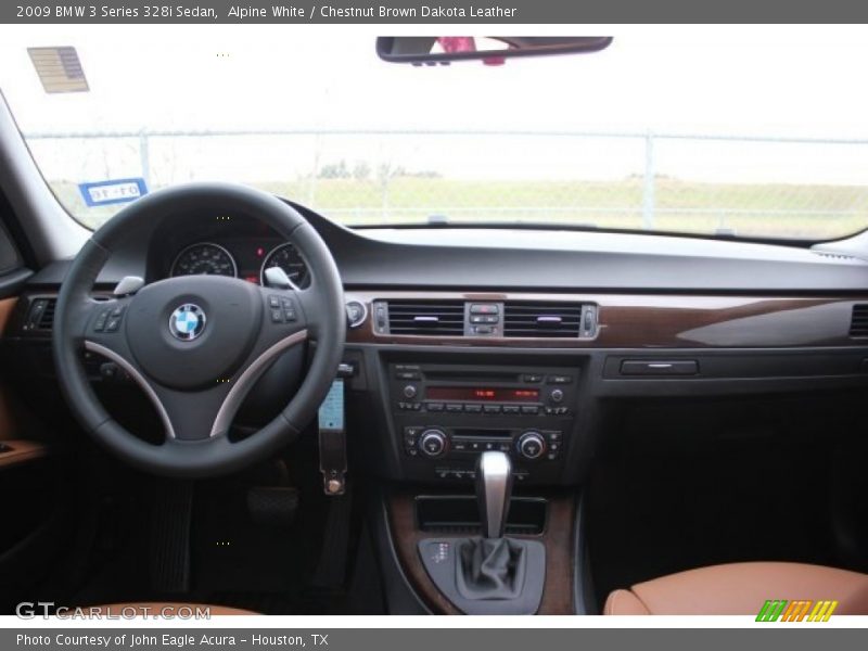 Alpine White / Chestnut Brown Dakota Leather 2009 BMW 3 Series 328i Sedan