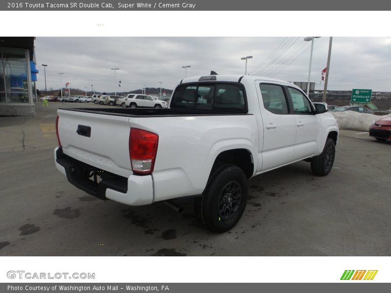 Super White / Cement Gray 2016 Toyota Tacoma SR Double Cab