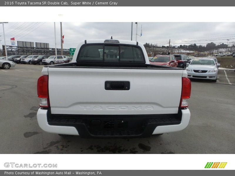 Super White / Cement Gray 2016 Toyota Tacoma SR Double Cab