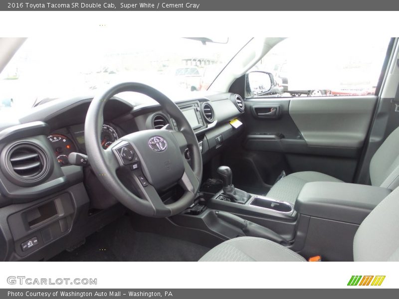 Super White / Cement Gray 2016 Toyota Tacoma SR Double Cab