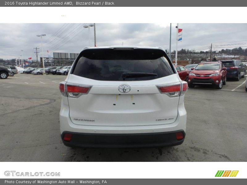 Blizzard Pearl / Black 2016 Toyota Highlander Limited AWD