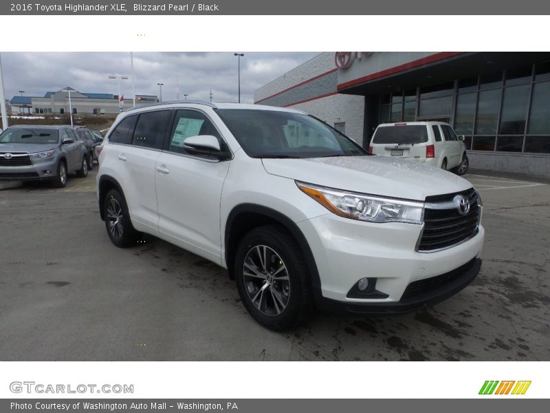 Blizzard Pearl / Black 2016 Toyota Highlander XLE