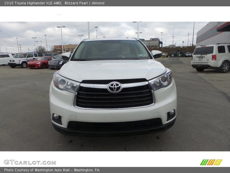Blizzard Pearl / Almond 2016 Toyota Highlander XLE AWD