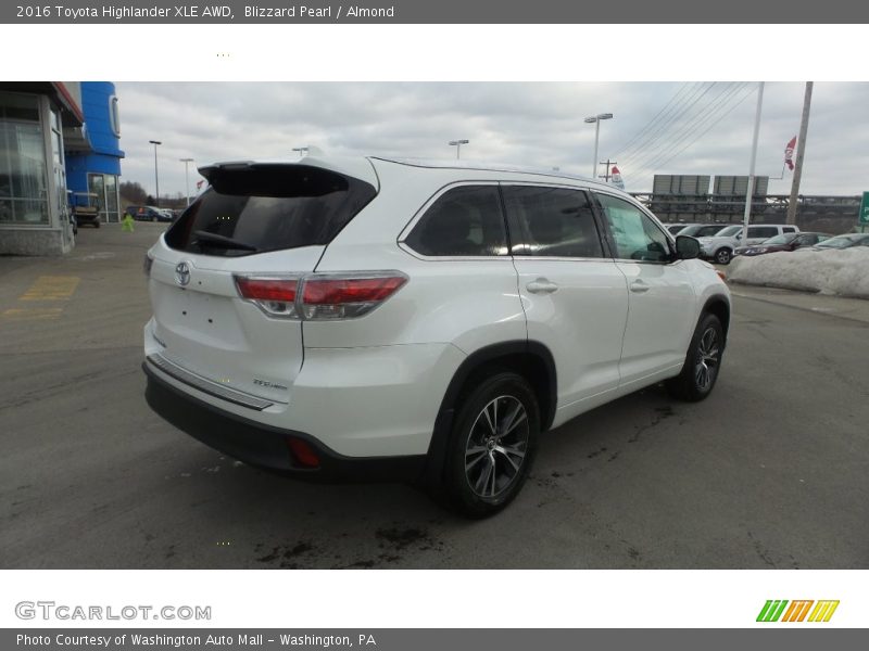 Blizzard Pearl / Almond 2016 Toyota Highlander XLE AWD