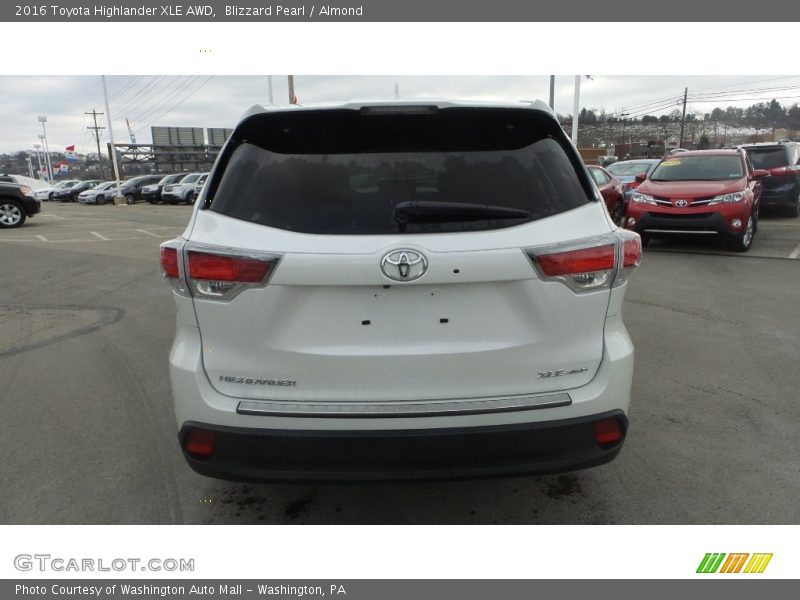 Blizzard Pearl / Almond 2016 Toyota Highlander XLE AWD