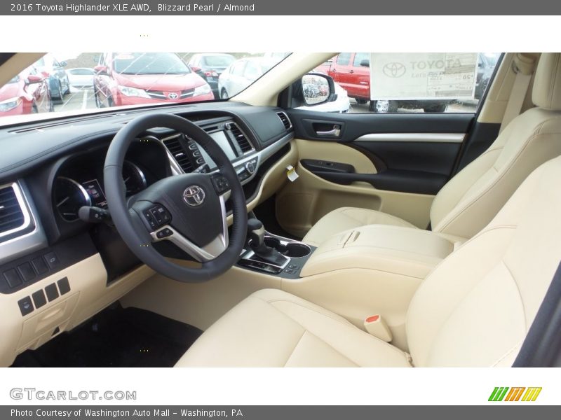 Blizzard Pearl / Almond 2016 Toyota Highlander XLE AWD