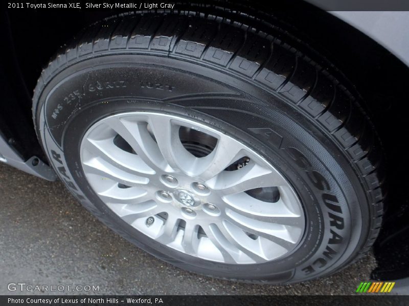 Silver Sky Metallic / Light Gray 2011 Toyota Sienna XLE