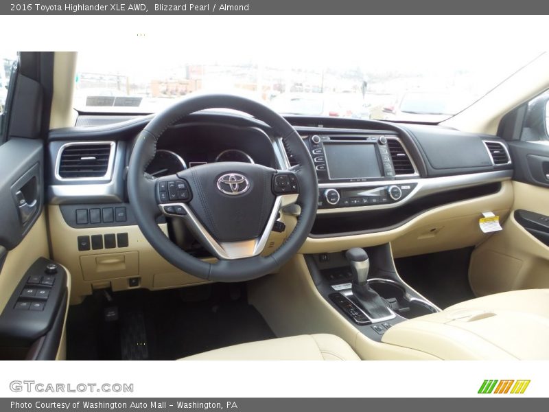 Blizzard Pearl / Almond 2016 Toyota Highlander XLE AWD
