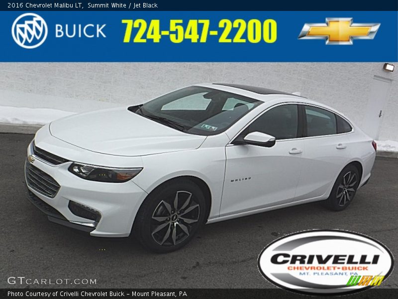 Summit White / Jet Black 2016 Chevrolet Malibu LT