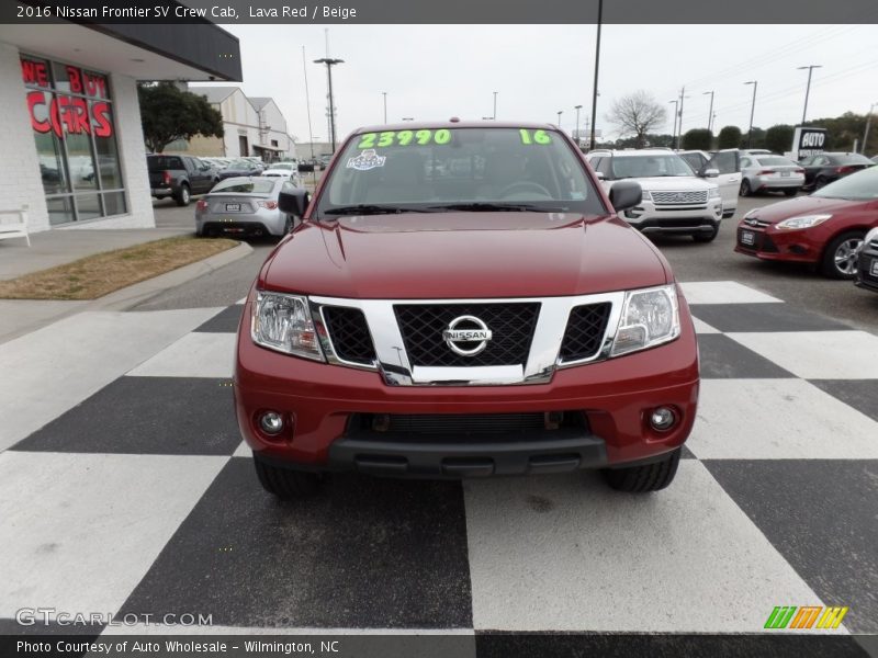 Lava Red / Beige 2016 Nissan Frontier SV Crew Cab