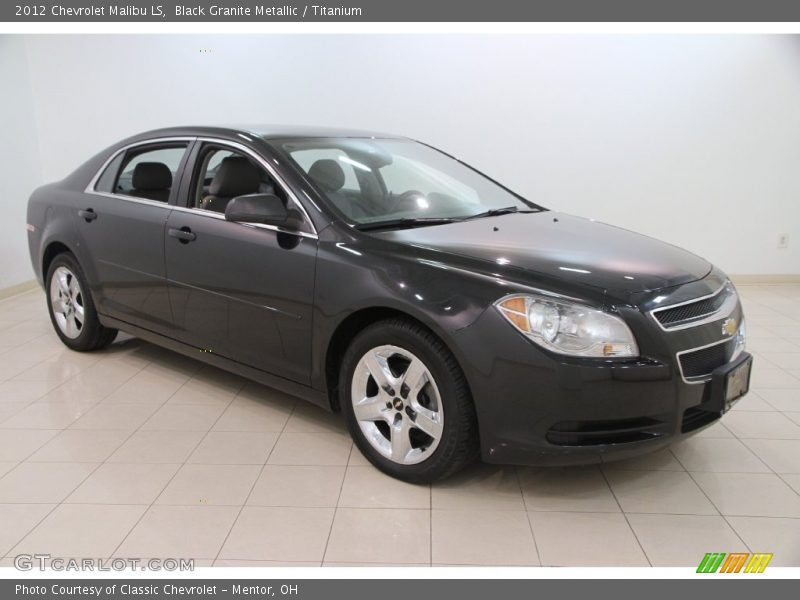 Black Granite Metallic / Titanium 2012 Chevrolet Malibu LS