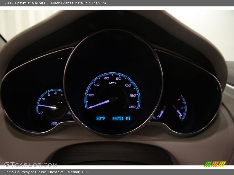 Black Granite Metallic / Titanium 2012 Chevrolet Malibu LS