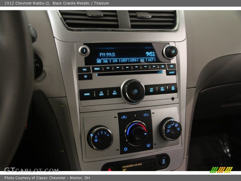 Black Granite Metallic / Titanium 2012 Chevrolet Malibu LS