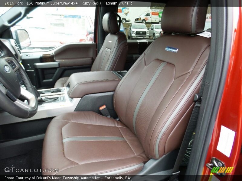 Front Seat of 2016 F150 Platinum SuperCrew 4x4