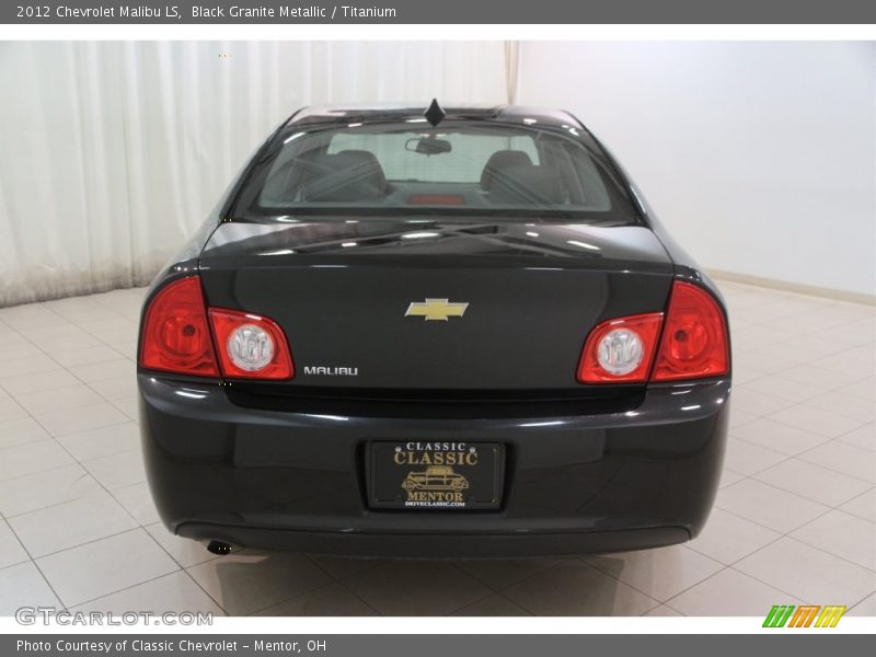 Black Granite Metallic / Titanium 2012 Chevrolet Malibu LS
