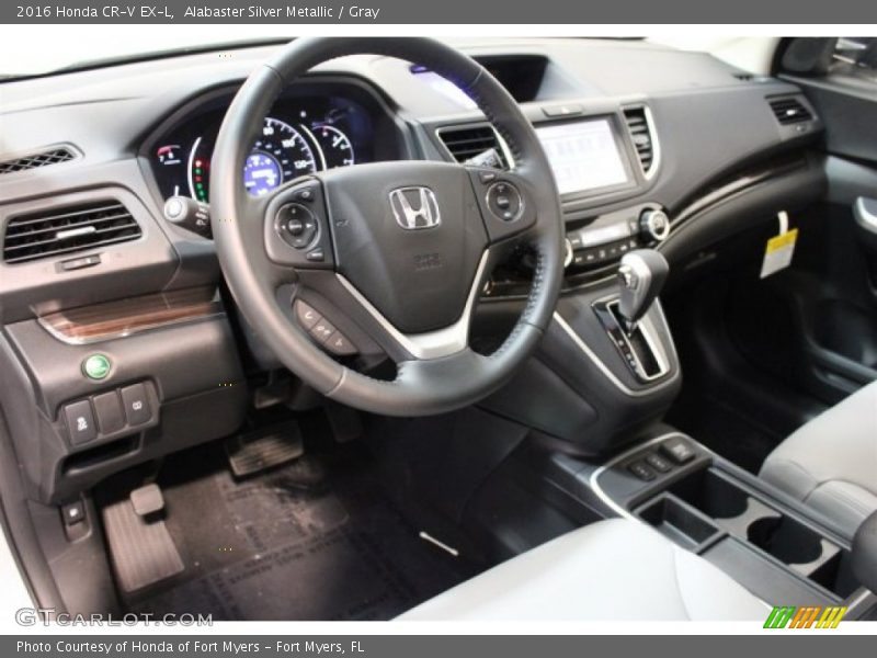Alabaster Silver Metallic / Gray 2016 Honda CR-V EX-L