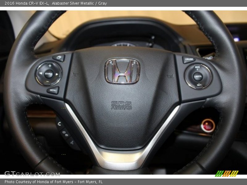 Alabaster Silver Metallic / Gray 2016 Honda CR-V EX-L