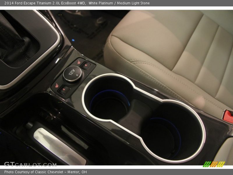 White Platinum / Medium Light Stone 2014 Ford Escape Titanium 2.0L EcoBoost 4WD