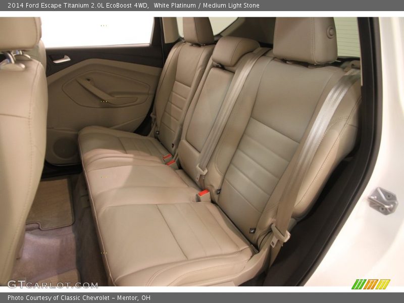White Platinum / Medium Light Stone 2014 Ford Escape Titanium 2.0L EcoBoost 4WD