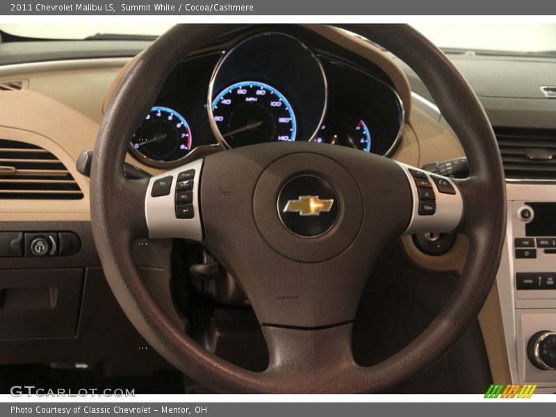 Summit White / Cocoa/Cashmere 2011 Chevrolet Malibu LS