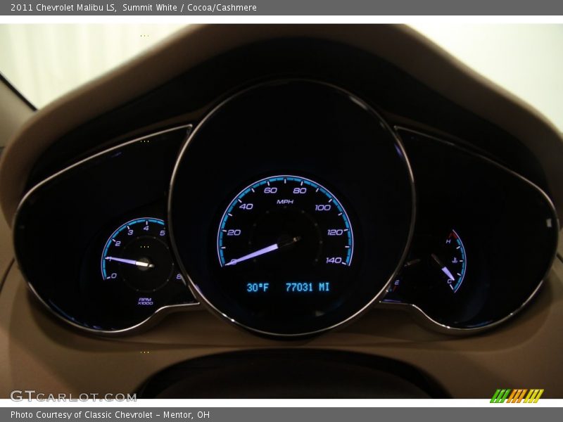 Summit White / Cocoa/Cashmere 2011 Chevrolet Malibu LS