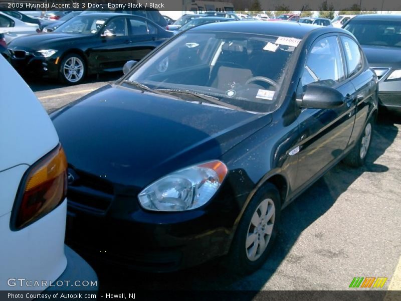 Ebony Black / Black 2009 Hyundai Accent GS 3 Door