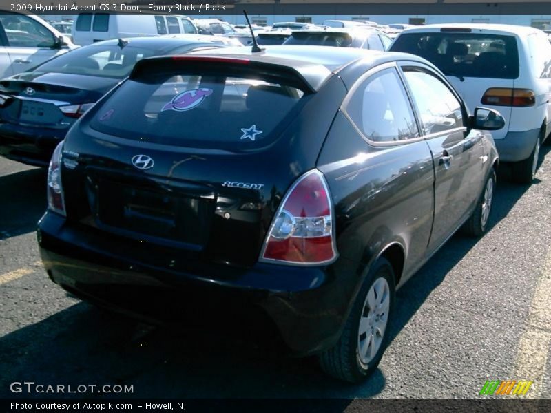Ebony Black / Black 2009 Hyundai Accent GS 3 Door