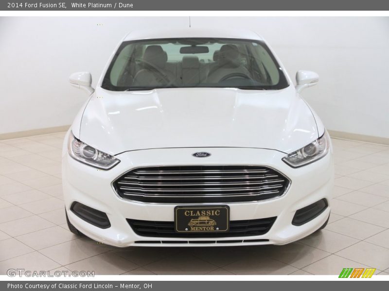 White Platinum / Dune 2014 Ford Fusion SE