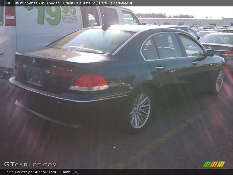 Orient Blue Metallic / Dark Beige/Beige III 2005 BMW 7 Series 745Li Sedan