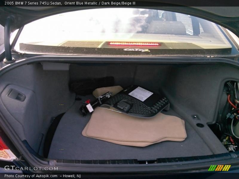 Orient Blue Metallic / Dark Beige/Beige III 2005 BMW 7 Series 745Li Sedan