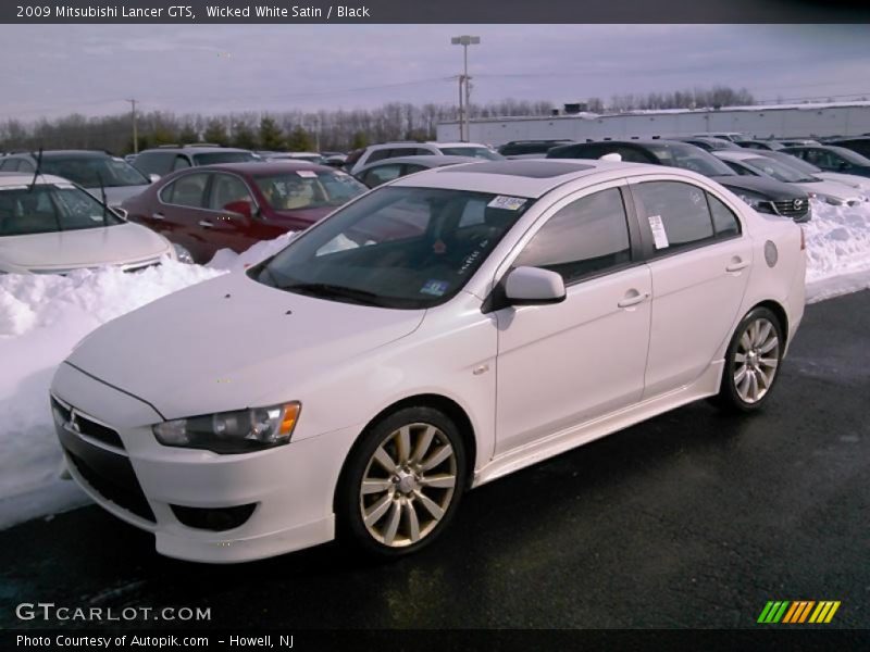 Wicked White Satin / Black 2009 Mitsubishi Lancer GTS