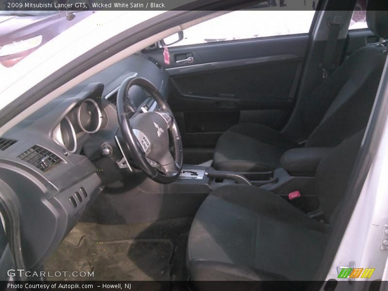 Wicked White Satin / Black 2009 Mitsubishi Lancer GTS