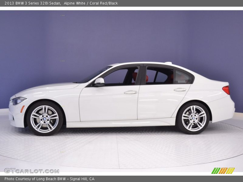 Alpine White / Coral Red/Black 2013 BMW 3 Series 328i Sedan