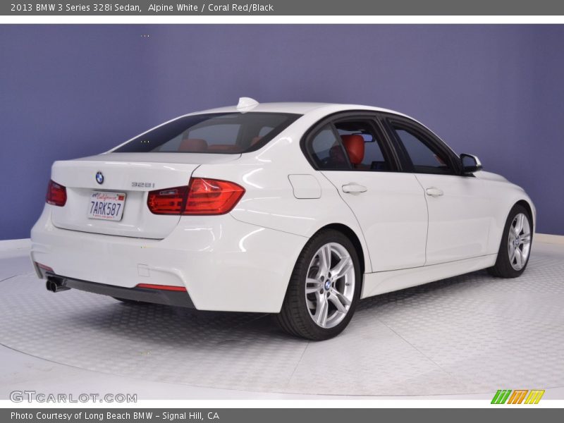 Alpine White / Coral Red/Black 2013 BMW 3 Series 328i Sedan