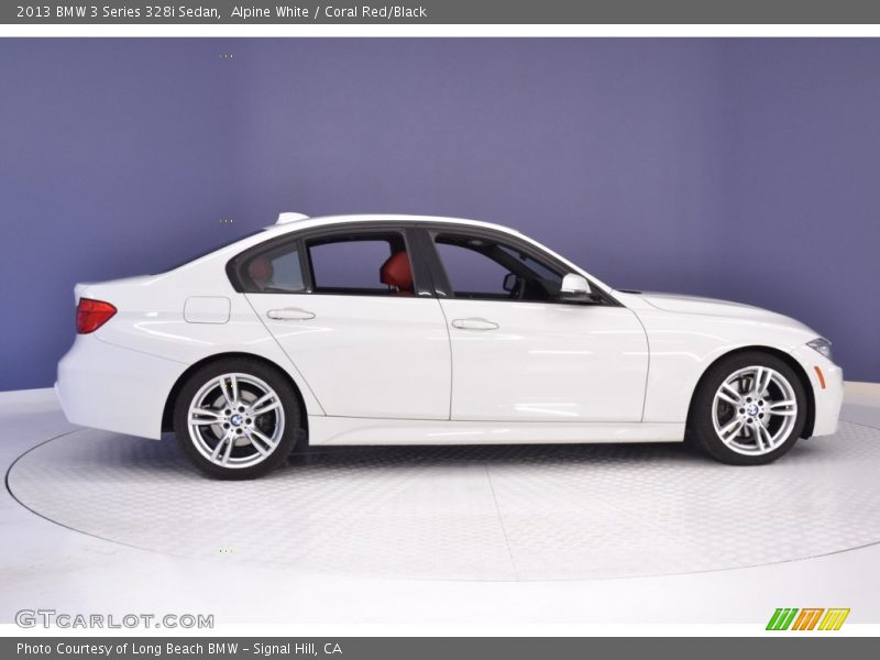 Alpine White / Coral Red/Black 2013 BMW 3 Series 328i Sedan