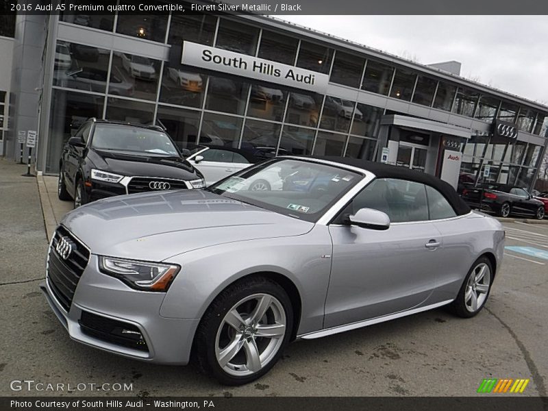 Florett Silver Metallic / Black 2016 Audi A5 Premium quattro Convertible