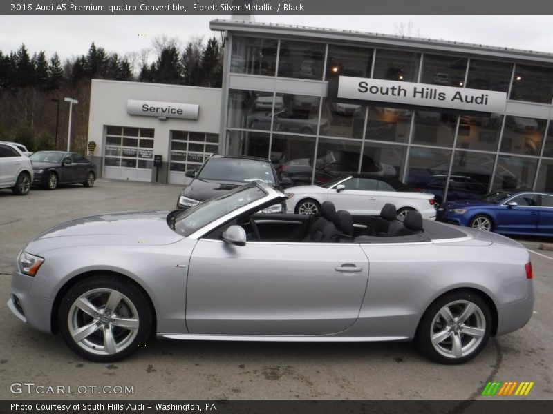 Florett Silver Metallic / Black 2016 Audi A5 Premium quattro Convertible