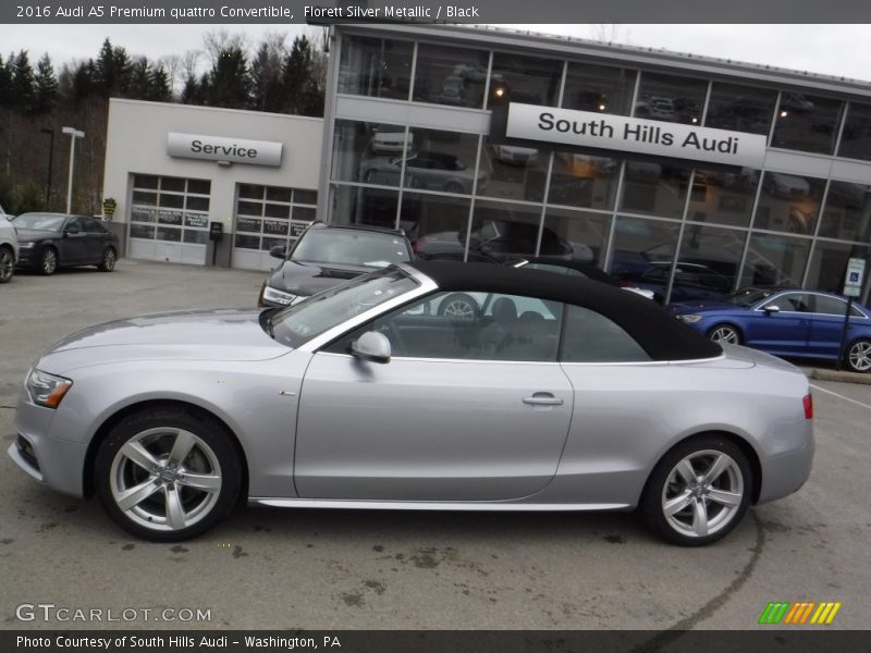 Florett Silver Metallic / Black 2016 Audi A5 Premium quattro Convertible
