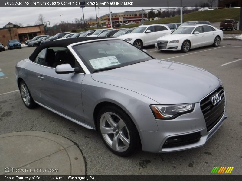 Florett Silver Metallic / Black 2016 Audi A5 Premium quattro Convertible