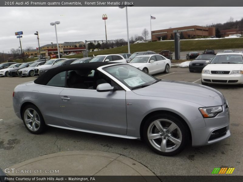 Florett Silver Metallic / Black 2016 Audi A5 Premium quattro Convertible